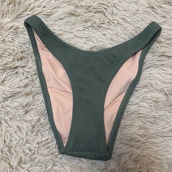 J Crew textured cheeky curved waist bikini bottom size XXS new - Picture 1 of 4